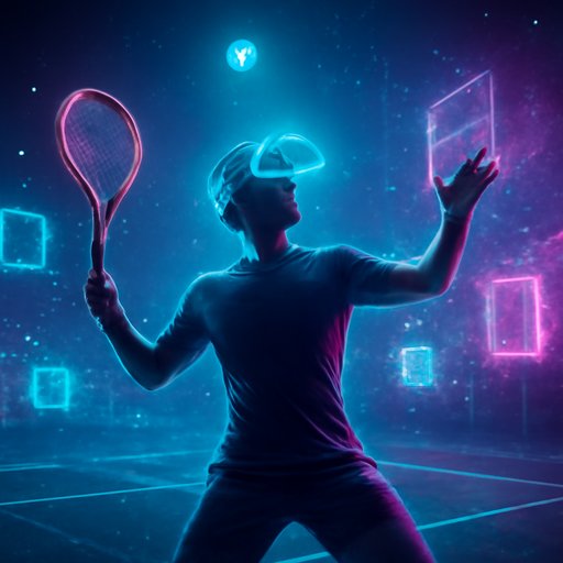 ff567 tennis player serving on court